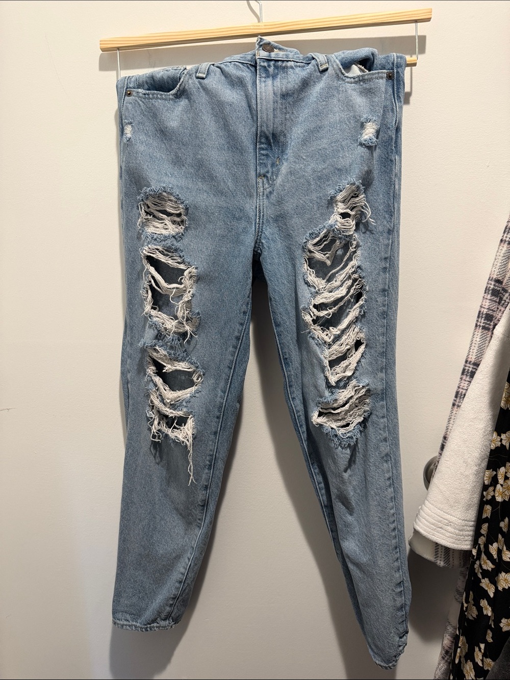 Levi's Light Blue Distressed Boyfriend Jeans
